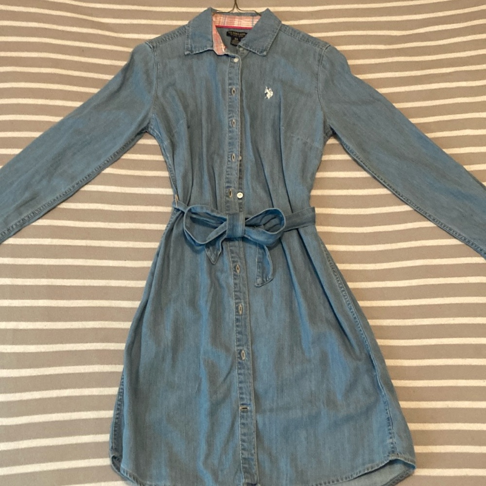 U.S. Polo Assn. Denim Dress with waist tie